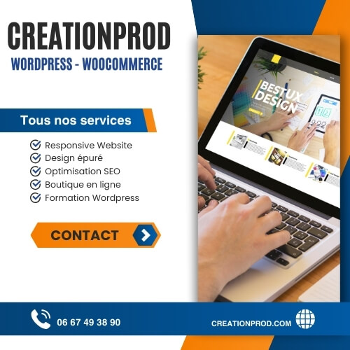 Site internet pro sur Lyon - CREATIONPROD